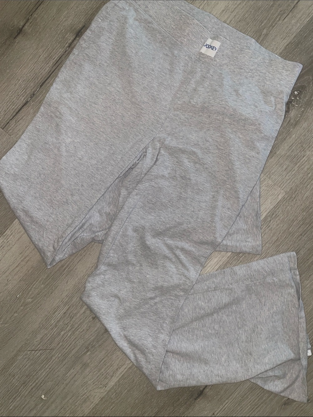 Jockey Light Gray Fitted and Flared Sweatpants | Women’s Size Medium